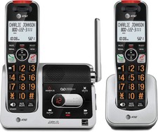 AT&T BL102-2 Teléfono Inalámbrico Contestador Automático Bloque de Llamadas 2 Teléfonos DECT 6.0 segunda mano  Embacar hacia Mexico