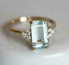Emerald cut aquamarine for sale  HAYES