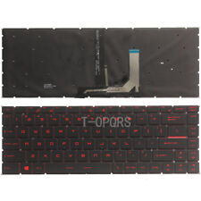 Novo para MSI GF63 8RD 8RC MS-16R1 MS-16R4 EUA teclado inglês retroiluminado fonte vermelha, usado comprar usado  Enviando para Brazil