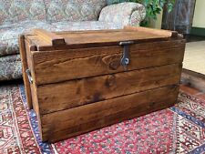 Rustic wooden trunk for sale  SPILSBY