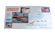 RARO-FLT LT ALAN QUINTON ASSINADO LANCASTER 50º ANIVERSÁRIO CONCORDE CAPA VOADA comprar usado  Enviando para Brazil