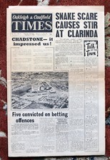 ANTIGO Jornal Local Oakleigh & Caulfield Times Abertura de Chadstone em Outubro de 1960, usado comprar usado  Enviando para Brazil