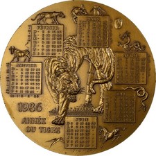 Médaille calendrier chinois d'occasion  Lille-