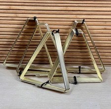Lote de 5 suportes de arquivo triangulares para desktop com 7 slots/ea, tom dourado. Caixa aberta comprar usado  Enviando para Brazil