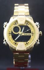 Hermoso Reloj Hombre Diesel Ana-Digi Dial 5 Bar Chapado en Oro Movimiento Cuarzo. segunda mano  Embacar hacia Argentina