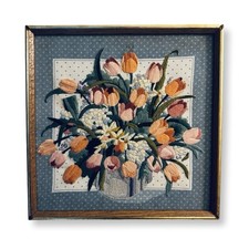 Vintage framed embroidery for sale  Cedar Park