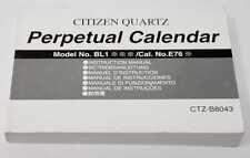 Relógio Citizen calendário perpétuo manual de instruções/guia livreto BL1 calibre E76 comprar usado Relógio Citizen calendário perpétuo manual de instruções/guia livreto BL1 calibre E76 comprar usado  Enviando para Brazil