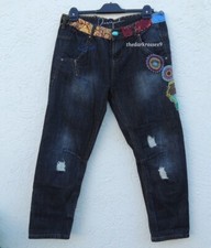 Desigual jeans patchwork usato  Spedire a Italy