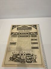 Vintage ghirardelli chocolate for sale  WINDSOR