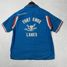 Camisa de boliche Hilton vintage anos 60 ponto corrente masculina grande Fort Knox Rockabilly comprar usado  Enviando para Brazil