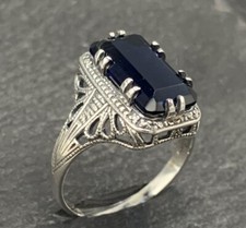 Ring saphir synth gebraucht kaufen  Berlin