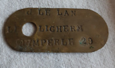 Plaque identite militaire d'occasion  Tarbes