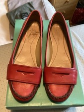 Clarks ladies red for sale  HORSHAM