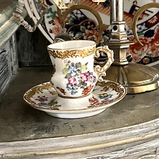 Xícara de chá e pires antigos Demitasse 1700 Frankenthal Carl Theodor comprar usado  Enviando para Brazil