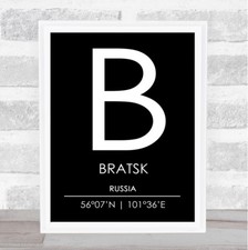 Bratsk russia coordinates for sale  UK