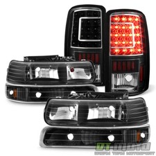 Usado, Faróis Chevy Suburban Tahoe 2000-2006 + [forma C] lanternas traseiras de LED + lâmpadas de para-choque comprar usado  Enviando para Brazil