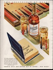 1944 Vintage anúncio Kentucky Tavern Straight Bourbon Whiskey Game Board bebida comprar usado  Enviando para Brazil