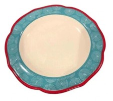 PRATO DE JANTAR RECORTADO ARO VERMELHO FELICIDADE MULHER PIONEIRA 10,5” NOVO SEM ETIQUETAS *IMPECÁVEL* comprar usado  Enviando para Brazil
