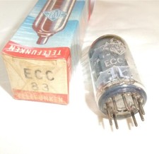 ⚜ LAMPE VALVE ECC83 12AX7  ® TELEFUNKEN SMOOTH PLATE VACUUM TUBE TESTED =°= comprar usado  Enviando para Brazil