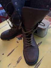 Dr Martens Aleina Brązowe skórzane kwiaty składane sznurowane buty. Damska 5, UK 3.  na sprzedaż  Wysyłka do Poland