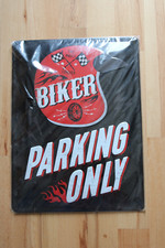 Blechschild biker parking gebraucht kaufen  Bielefeld