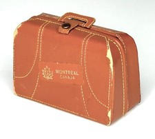 Usado, Kit de costura de viagem de mala de couro em miniatura vintage, feito no Canadá década de 1960 comprar usado  Enviando para Brazil