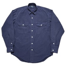 Polo vintage Ralph Lauren G.I. Camisa masculina tamanho M azul algodão com botões comprar usado  Enviando para Brazil