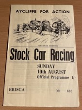 Stock car programme for sale  BURTON-ON-TRENT