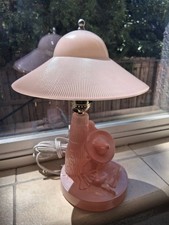 Usado, Abajur de cacto vintage mexicano de vidro rosa Siesta com abajur de vidro rosa - reconectado comprar usado  Enviando para Brazil