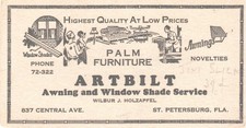 1920's St. Petersburg Florida - Serviços de toldo e janela Artbilt comprar usado  Enviando para Brazil