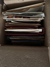 Caja con colección de páginas vintage con estampillas postales franqueadas/usadas en portadas segunda mano  Embacar hacia Mexico