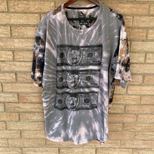 Camiseta Cyber Goth Y2K lavagem ácida tingida caveira Benjamin Bills etiqueta 5X Enyce Punk comprar usado  Enviando para Brazil