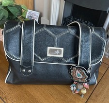 Black leather bag. for sale  BEWDLEY