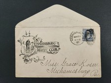 1895 antigo HARRISBURG WHEEL CLUB envelope vazio BICICLETA DE RODA ALTA anúncio comprar usado  Enviando para Brazil