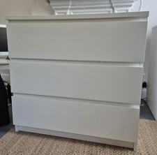 white gloss bedroom drawers for sale  LICHFIELD