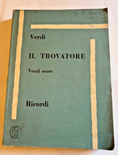 Verdi trovatore vocal for sale  LONDON