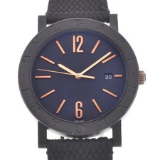 Relógio masculino automático BVLGARI Bulgari Bulgari BB41S data mostrador preto B#141931 comprar usado  Enviando para Brazil