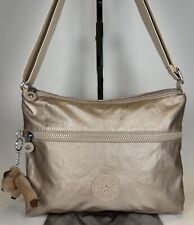 Bolsa tiracolo Kipling zíper duplo náilon estrelado ouro rosa metálica A1 comprar usado  Enviando para Brazil