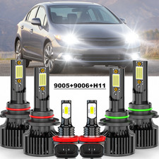 Usado, Farol de LED alto e baixo + lâmpada de neblina para Honda Civic 2006-2012 2013 2014 2015 comprar usado  Enviando para Brazil