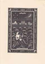 Exlibris Ex Libris Incisione su Legno Italo Zetti 1913-1978 Sirena Atto Chitarra comprar usado  Enviando para Brazil