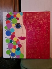Acrylbild gemalt frau gebraucht kaufen  Niederaula