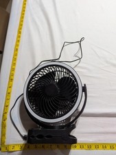 Mainstay 7 "clipe USB recarregável e ventilador de mesa com LED preto mantém carga!!! comprar usado  Enviando para Brazil