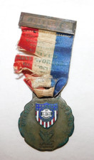 Medalha e fita RARAS antigas United Mine Workers UMW 8 horas dia de delegado sindical comprar usado  Enviando para Brazil