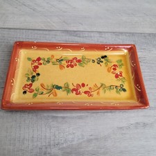 Bandeja de cerâmica pintada à mão Terre e Provence prato 8 x 4,25 feito na França cerâmica comprar usado  Enviando para Brazil