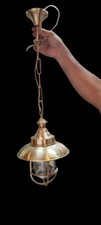2 Vintage Art Déco Par Latón Y Vidrio Fijación Techo Passage Luz Botín Luz comprar usado  Enviando para Brazil