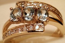 Anello donna topazi usato  Italia