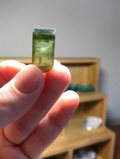Verde natural com tampa azul turmalina espécime mineral Pederneira Mina Brasil  comprar usado  Enviando para Brazil