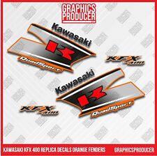 KAWASAKI KFX 400 RÉPLICA DECALQUES PARA-LAMAS VERDE LARANJA 03-07 modelo vinil premium comprar usado  Enviando para Brazil