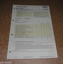 Inspektionsblatt yamaha spy gebraucht kaufen  Jever