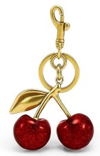 Bonito Coach Cherry Bag Charm KeyChain resina glitter e metal latão. Presente para ela comprar usado  Enviando para Brazil